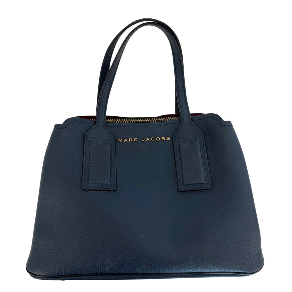 Marc Jacobs The Editor Bowling Bag Small Tote Navy Blue